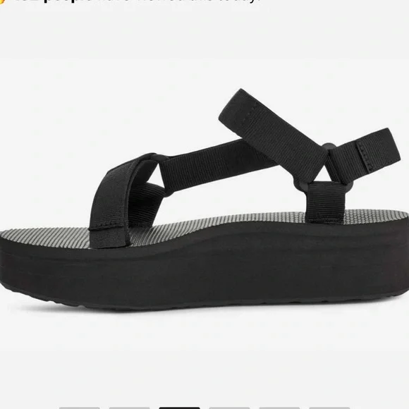 TEVA Flatform Universal Sandal Strappy Velcro Black Size 11 NEW - Picture 15 of 16